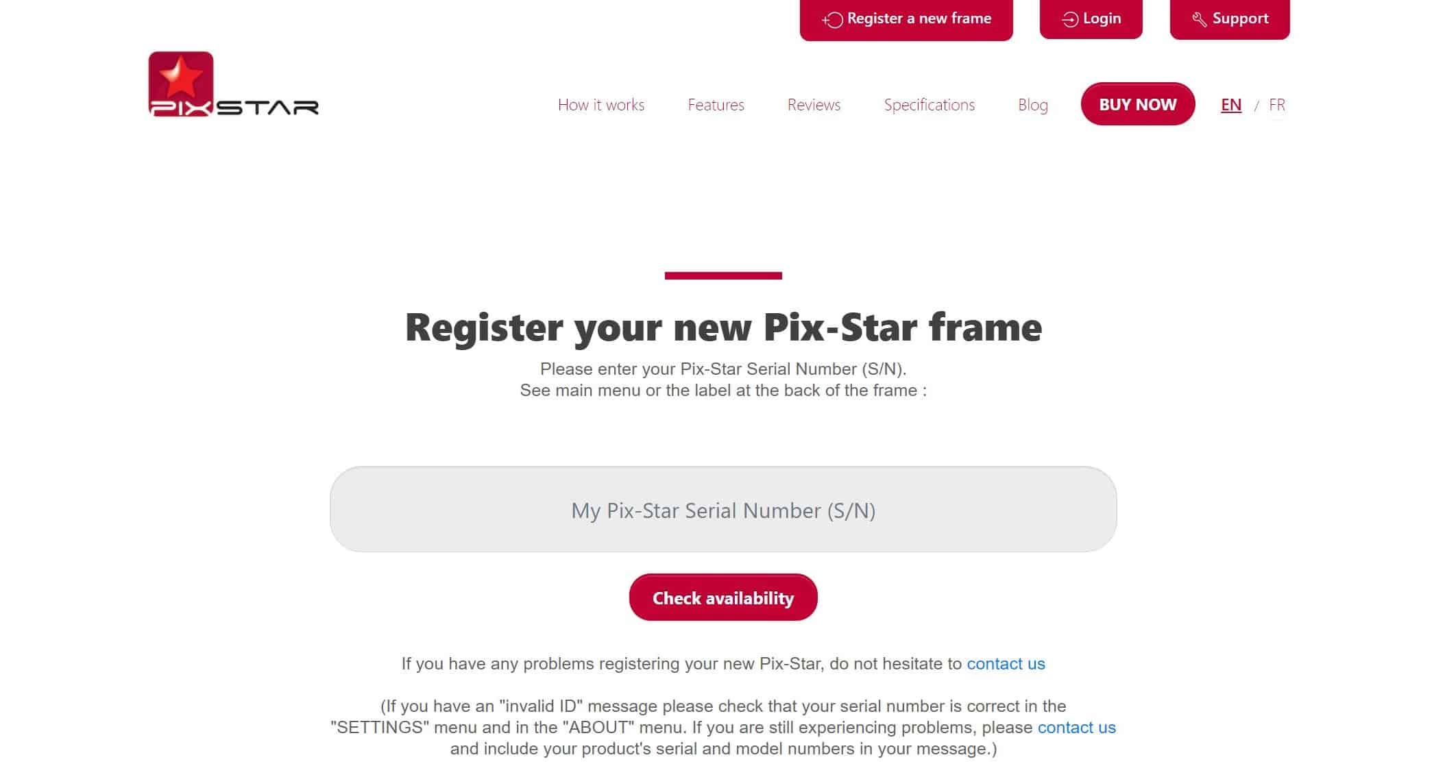 Pix-Star Registe um Novo Quadro